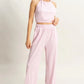 HYFVE Striped Halter Neck Top and Pants Set - Farnelli