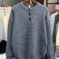 Men's Plus Size Button Detail Dropped Shoulder Sweater - Farnelli