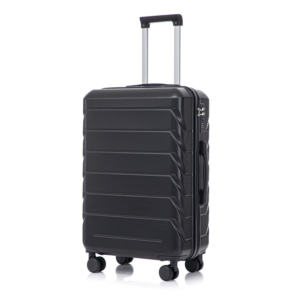 HouseOfZazla 3-piece spinner wheel luggage set with combination locks in assorted sizes