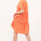 And The Why Washed Frayed Detail Tiered Dress - Farnelli