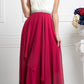 Cinderella Divine 1968 A-Line Chiffon Dress  Pleated V Neck