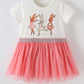 Children's Bunny Graphic Tulle Dress - Farnelli