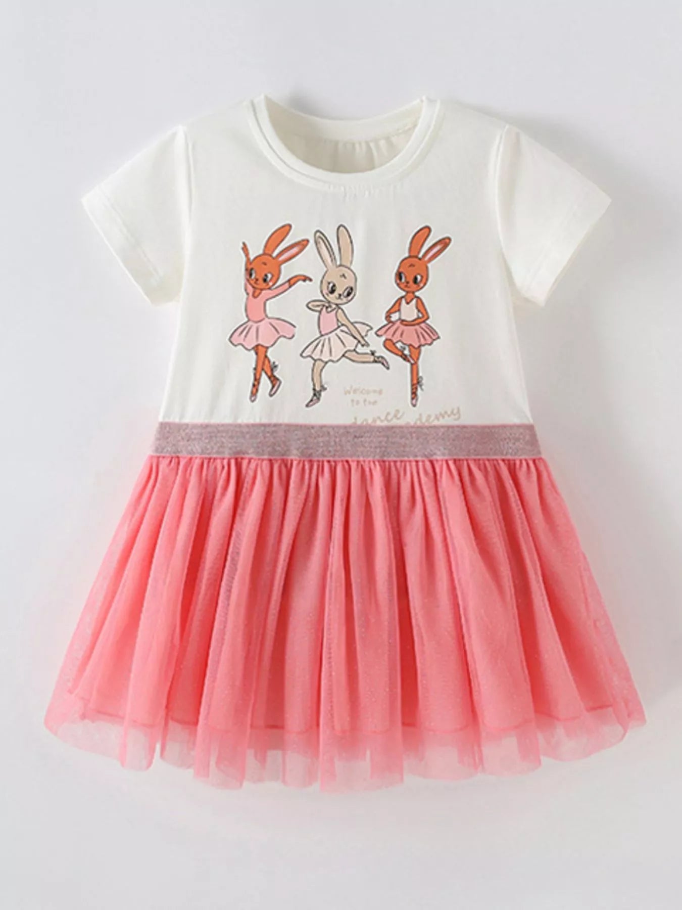 Children's Bunny Graphic Tulle Dress - Farnelli