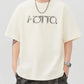 Men's Plus Size Letter Round Neck Half Sleeve T-Shirt - Farnelli
