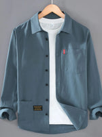 Men's Plus Size Button Up Long Sleeve Shirt - Farnelli