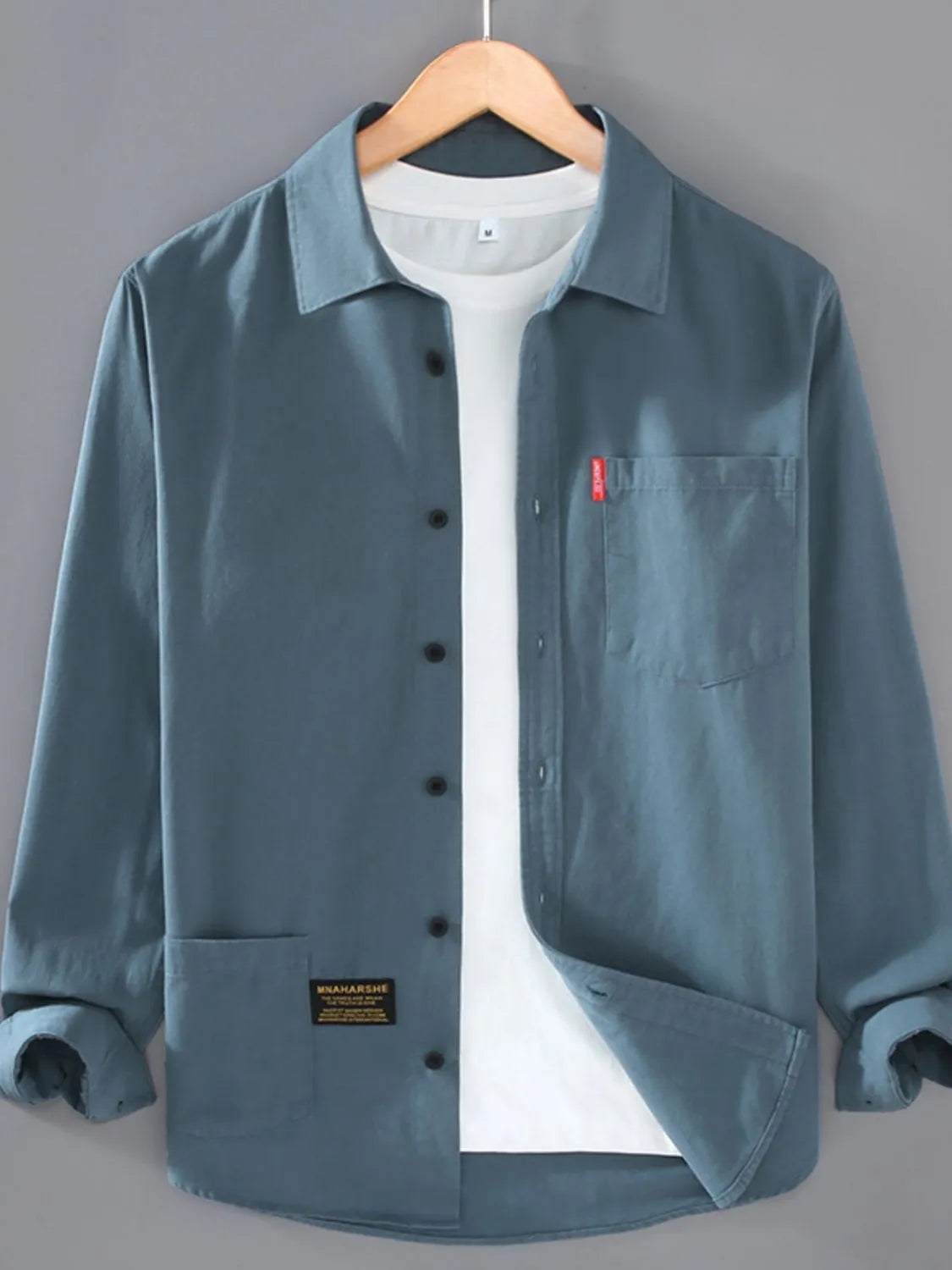 Men's Plus Size Button Up Long Sleeve Shirt - Farnelli