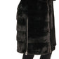 Faux Mink Effect Fur Hooded Coat