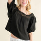 And The Why Square Neck Ruffled Blouse - Farnelli