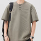 Men's Plus Size Button Detail Short Sleeve T-Shirt - Farnelli