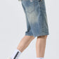 Men's Washed Loose Fit Denim Shorts - Farnelli