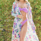 And The Why Floral Kimono Open Front Longline Cardigan - Farnelli