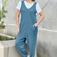 Double Take Full Size Sleeveless Straight Jumpsuit - Farnelli