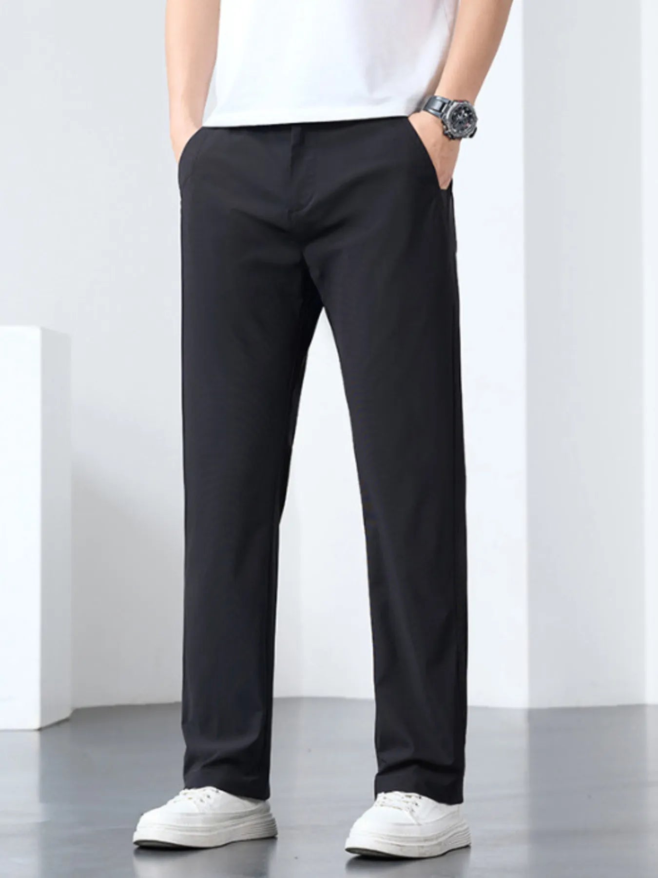 Men's Casual Straight-Leg Pants - Farnelli