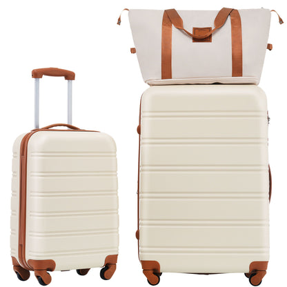 HouseOfZazla lightweight hardshell luggage set, 2-piece with TSA locks in black, white, or pink