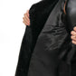 Bari Genuine Astrakhan Silver Fox Trim Coat