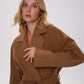 Cambridge Comfort Wraparound Wool Cashmere Coat in Dark Camel