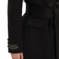 Alaska Longline Cashmere Wool Blend Coat in Black