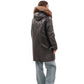 Genuine Fox Fur Trim Mid Length Coat
