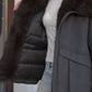 Rimini Genuine Fur Trim Wool Blend Parka in Graphite