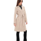 Windsor Classic Wraparound Cashmere Blend Overcoat in Nude