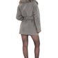 Genuine Silver Fox Lama Wool Coat