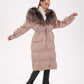 Rei Silver Fox Fully Lined Hood Down Coat in Blush