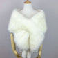 Ivory Bridal Faux Fur Shawl (Lilian Ivy03)