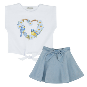 Birdie Heart Girls Casual Set - Farnelli