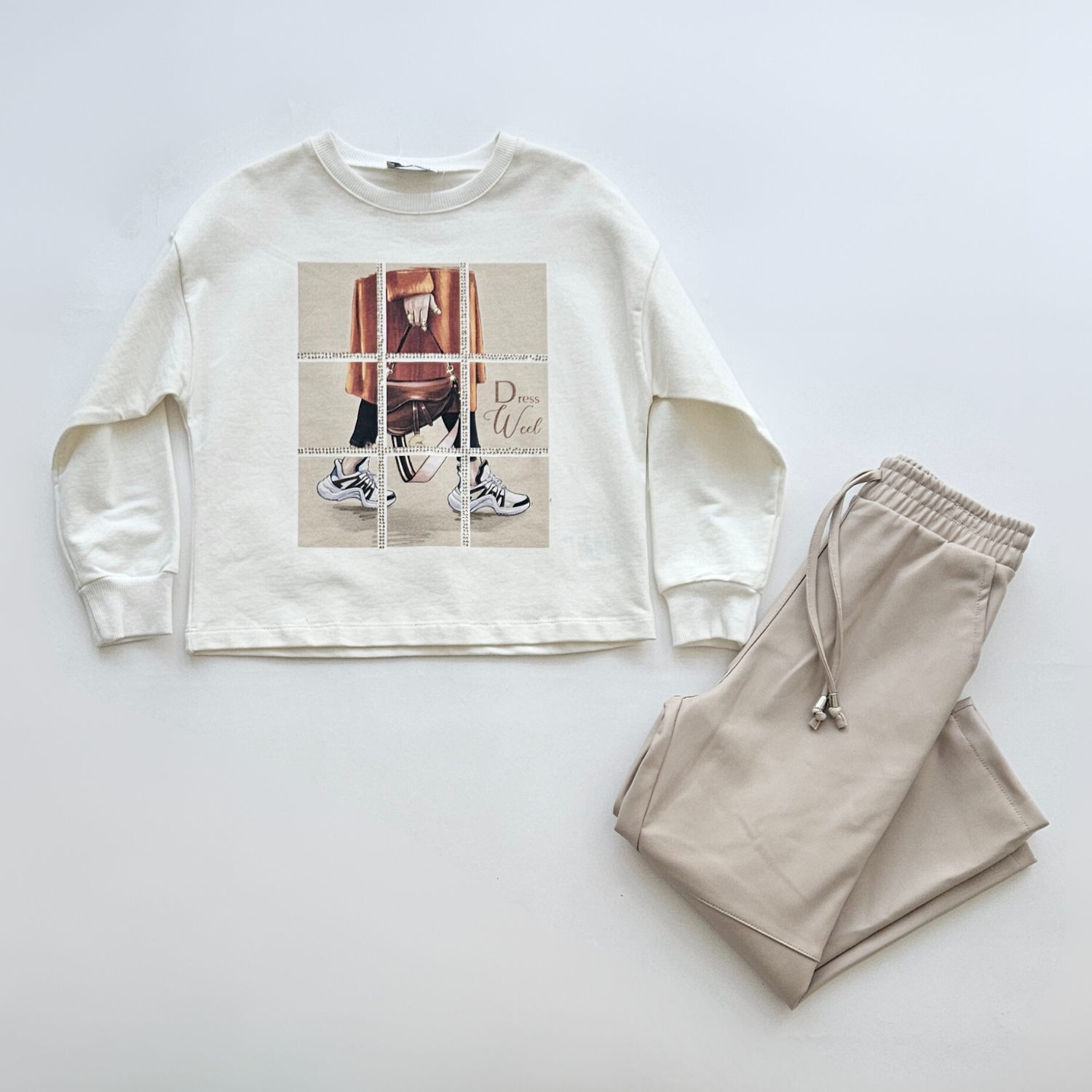 European Vacation Girls Casual Set-0