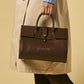Oriana (brown) - Italian calf leather women's handbag (with shoulder strap)