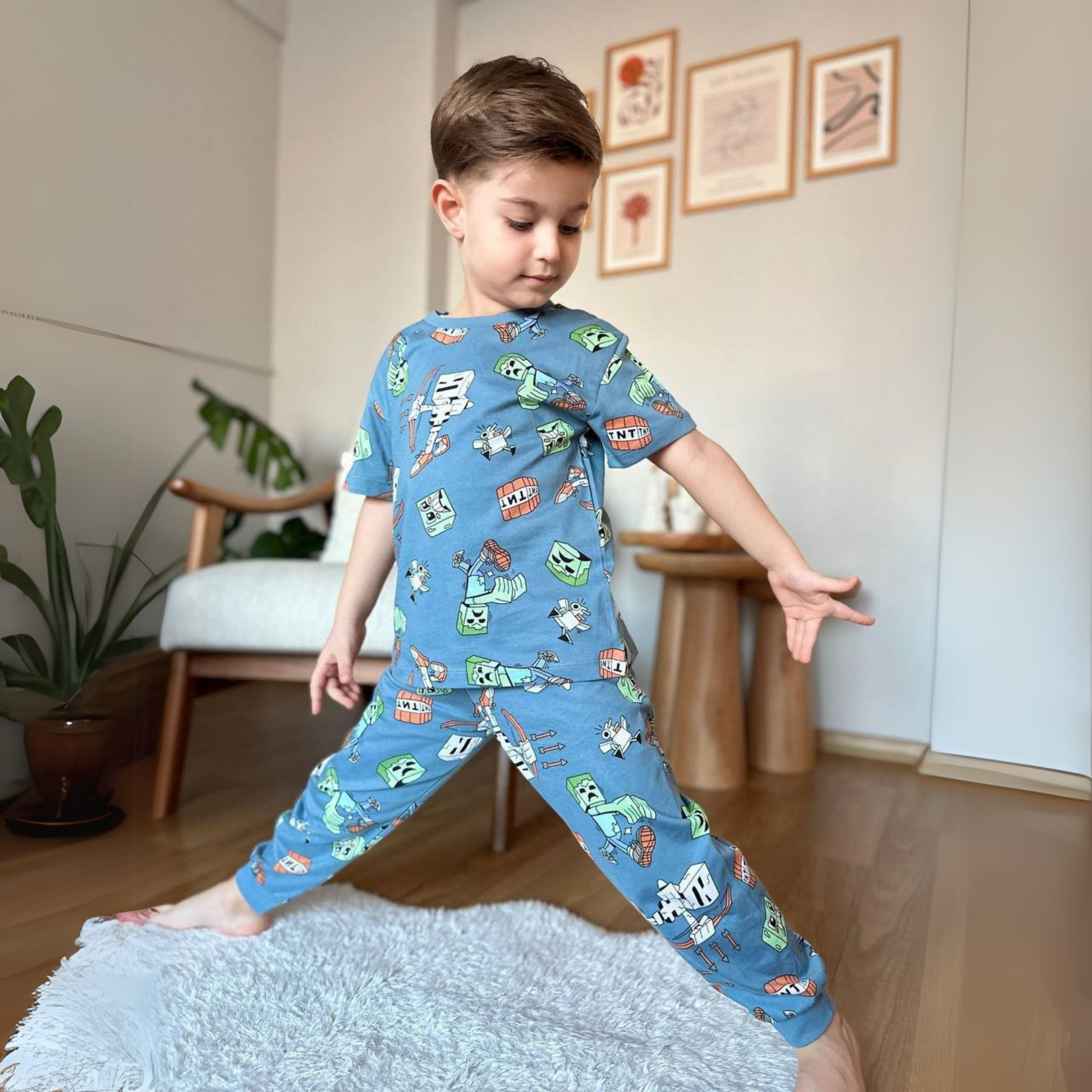 Pixel Adventure Boys Pyjama Set-0