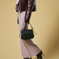 Ottavia (black) - Italian calf leather women's crossbody bag (with shoulder strap)