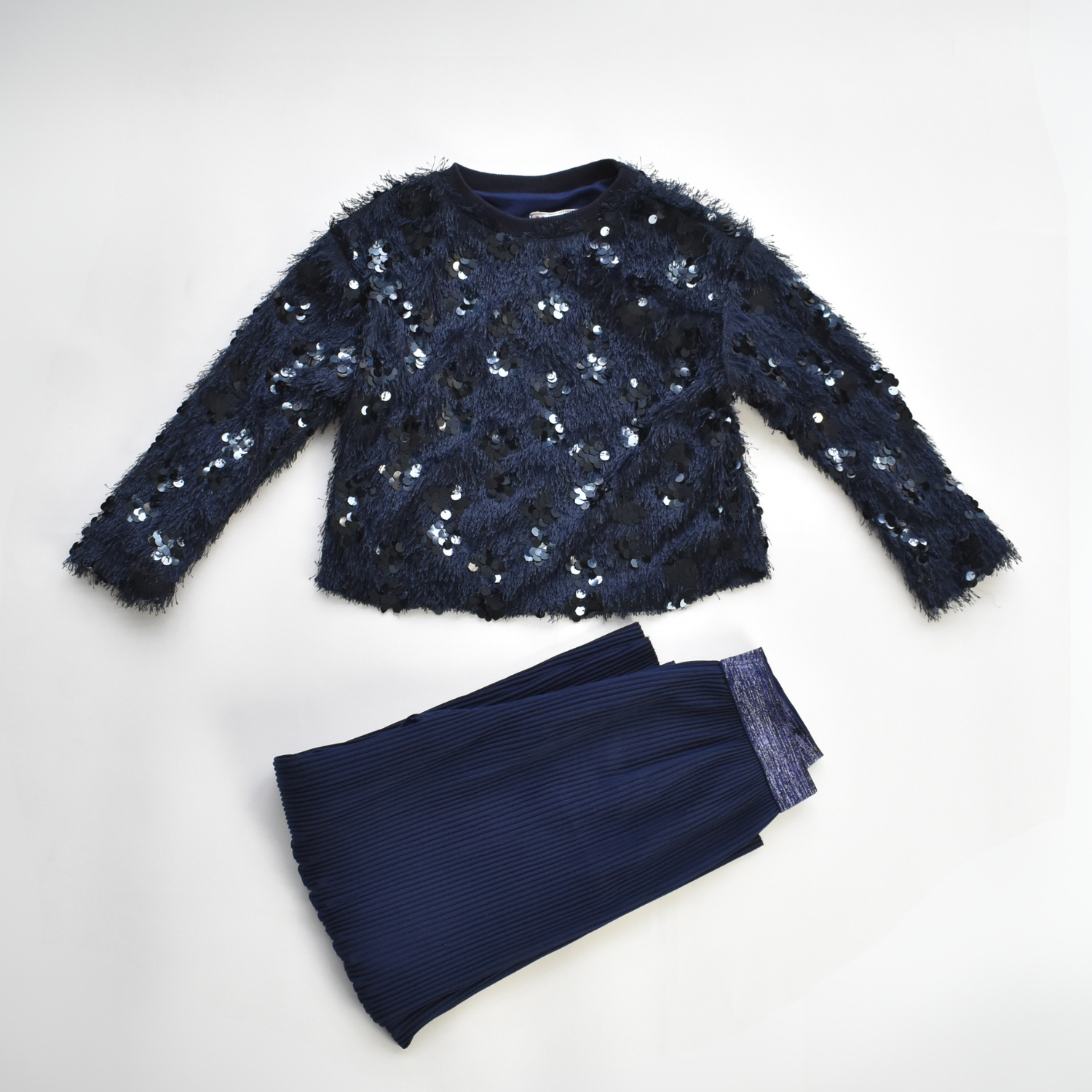 Winter Accordion Girls Casual Set-0