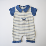 Striped Baby Dressy Overall-0