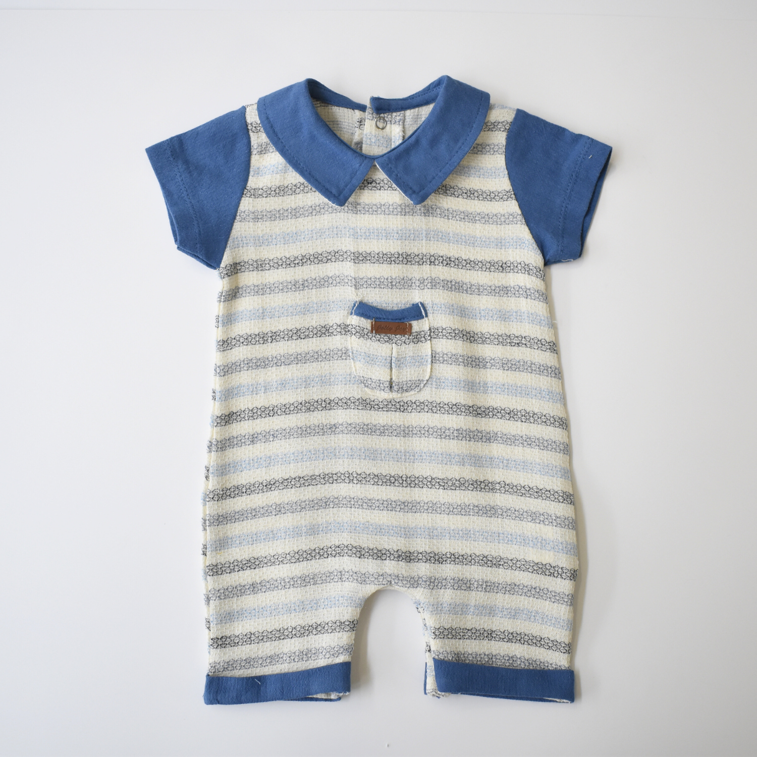 Striped Baby Dressy Overall-0