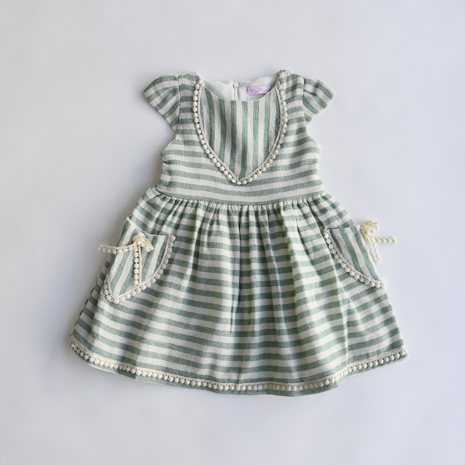 Sunshine Stripes Girls Cotton Dress - Farnelli