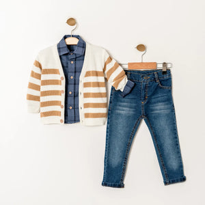 Cool Grandpa Sweater Jeans Set - Farnelli