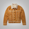 New Aviator B3 Real Sheepskin Shearling Leather Bomber Flying Jacket for Men - -