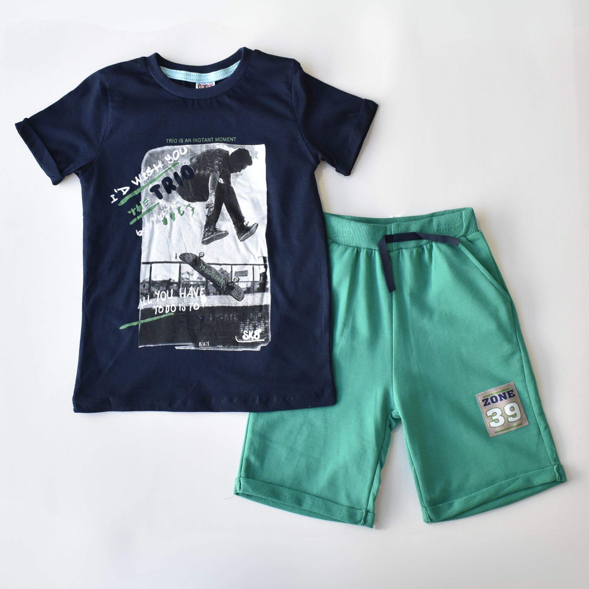 Skater Boy Casual Short Set-1