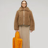 Women’s Brown Fur Shearling Leather Jacket - Brown