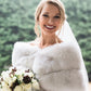 Light Grey with Black Tips / Silver Fur Wrap (Penelope LGry07)