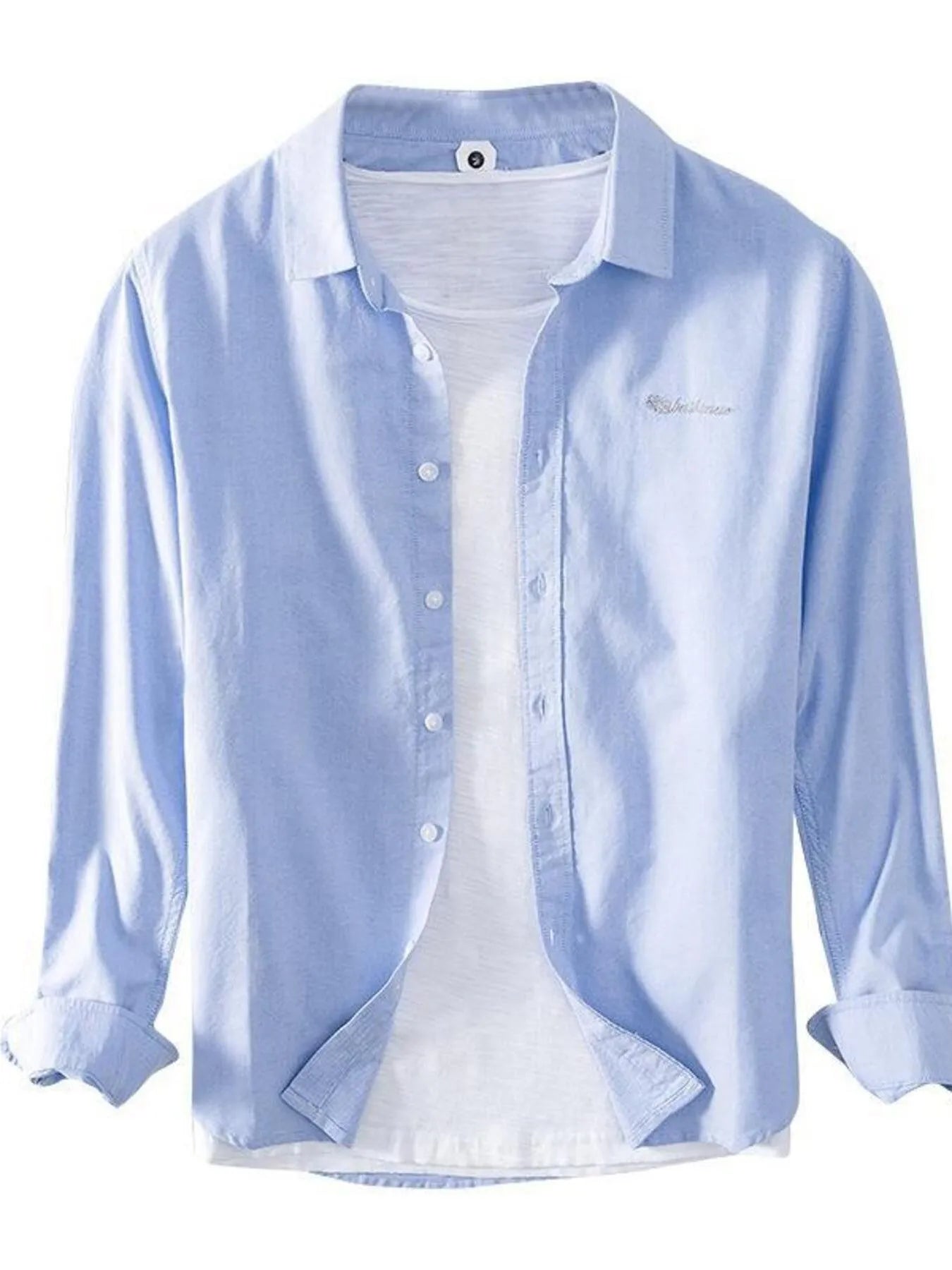 Men's Plus Size Button Up Long Sleeve Shirt - Farnelli