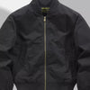 Men's Plus Size Zip Up Bomber Jacket - Black