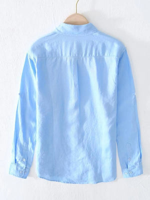 Men's Full Size Button Up Long Sleeve Shirt Plus Size - Farnelli