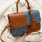 Two-Tone PU Leather Crossbody Bag - Farnelli