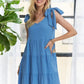 ADORA V-Neck Tie Shoulder Dress - Farnelli