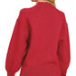 Zenana Viscose Mock Neck Exposed Seam Sweater - Farnelli