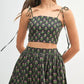 MABLE Floral Crop Top and Skirt Set - Farnelli
