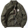 Men's Plus Size Casual Zip Up Bomber Jacket - Army Green