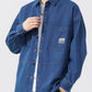 Men's Plus Size Button Up Long Sleeve Denim Shirt - Farnelli